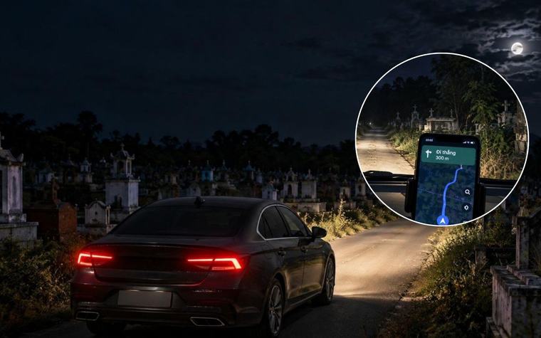 Google Maps dẫn lạc, 4 cậu cháu đi giữa đêm qua 8km toàn mộ