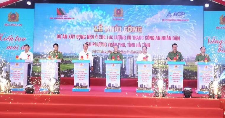 Khởi công xây dựng nhà ở cho lực lượng Công an nhân dân tại Hà Tĩnh