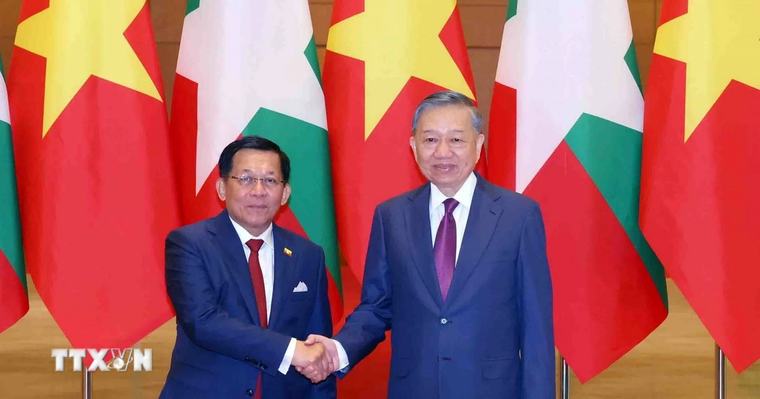 Tổng thống Myanmar và Phu nhân kết thúc chuyến thăm chính thức Việt Nam