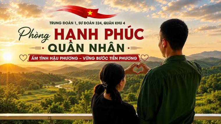 Ấm áp phòng hạnh phúc quân nhân
