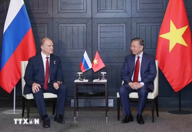 Tổng Bí thư, Chủ tịch nước Tô Lâm tiếp Chủ tịch Đảng Cộng sản Liên bang Nga