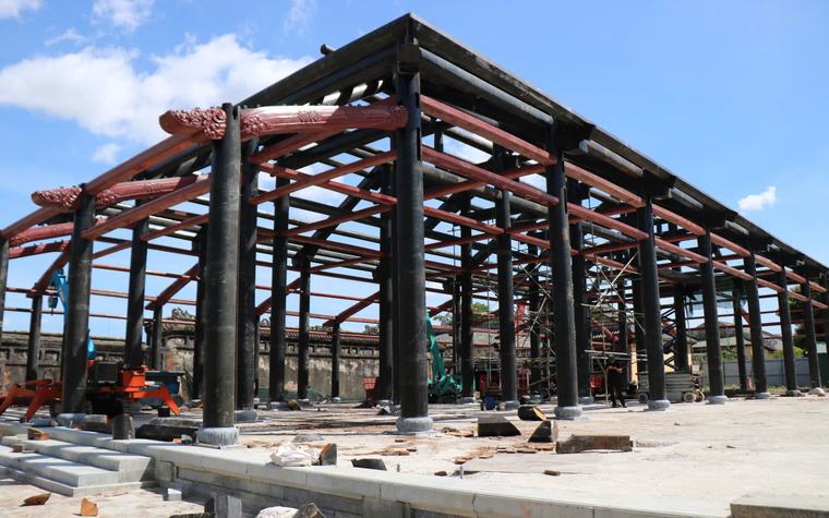 Cận cảnh phục hồi điện Cần Chánh trong Hoàng cung Huế