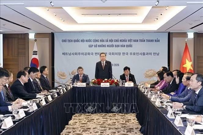 Chủ tịch Quốc hội Trần Thanh Mẫn gặp gỡ những người bạn Hàn Quốc