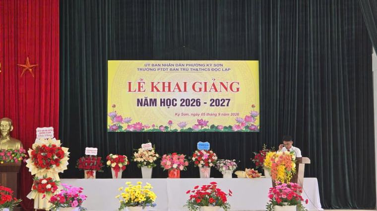 Phú Thọ: Trường PTDT Bán trú TH&THCS Độc Lập khai giảng năm học mới 2026