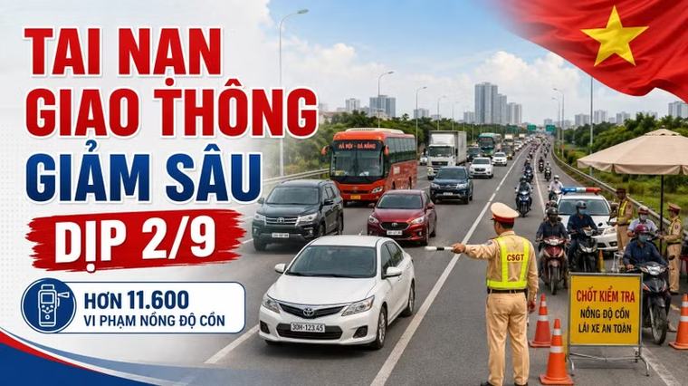 Hơn 11.600 trường hợp vi phạm nồng độ cồn trong kỳ nghỉ Quốc khánh 2/9