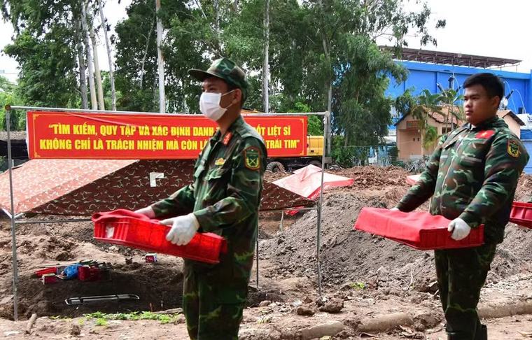 Chiến dịch 500 ngày đêm: Quy tập thêm 11 bộ hài cốt liệt sĩ tại Công viên Lê Thị Riêng