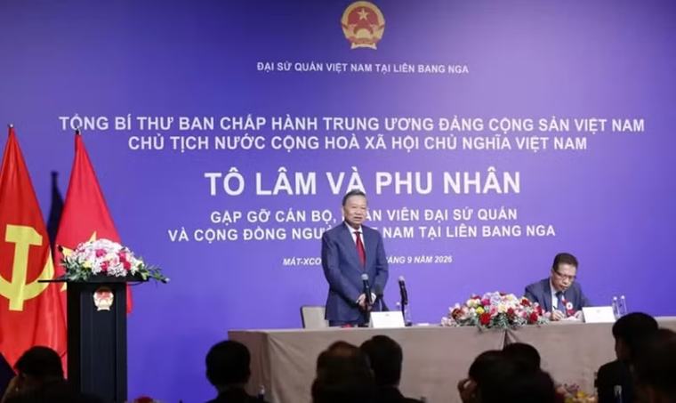 Tổng Bí thư, Chủ tịch nước mong doanh nhân người Việt tại Nga tiếp tục là hạt nhân thúc đẩy hợp tác hai nước