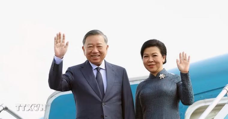 Tổng Bí thư, Chủ tịch nước Tô Lâm cùng Phu nhân lên đường thăm cấp Nhà nước tới Nga, thăm chính thức Pháp và dự Hội nghị Thượng đỉnh Không gian vũ trụ