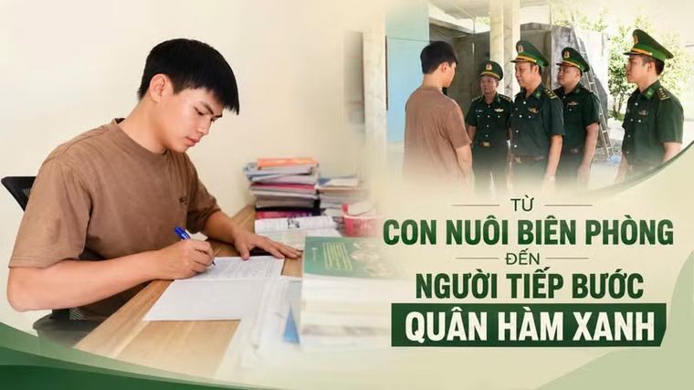 Từ con nuôi Biên phòng đến người tiếp bước quân hàm xanh