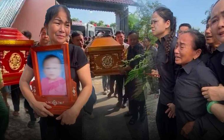 Tiếng khóc xé lòng đón 3 mẹ con bị sát hại tại Đồng Nai trở về