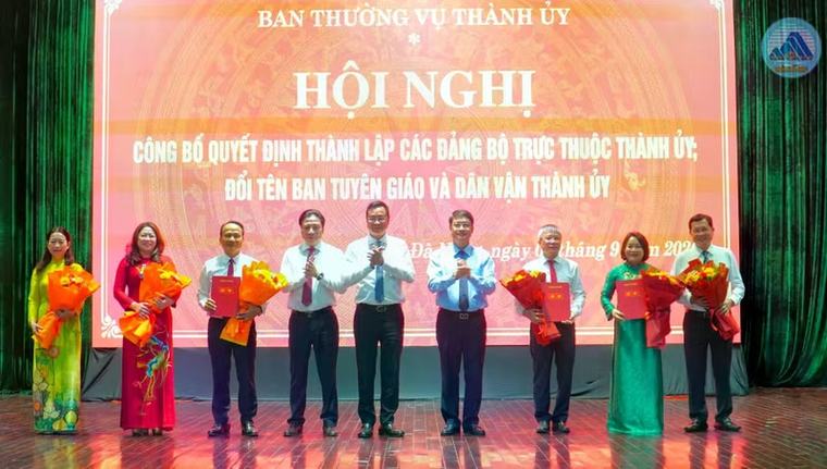Đà Nẵng thành lập 2 đảng bộ trực thuộc Thành ủy, đổi tên Ban Tuyên giáo và Dân vận