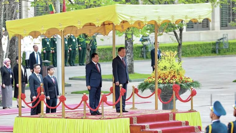 Tổng Bí thư, Chủ tịch nước Tô Lâm chủ trì lễ đón Tổng thống Myanmar thăm Việt Nam