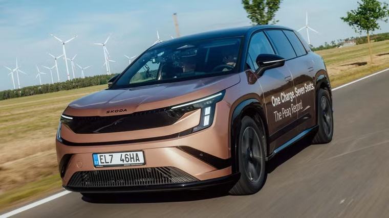 SUV điện 7 chỗ mới của Skoda lập kỷ lục đi xa nhất thế giới