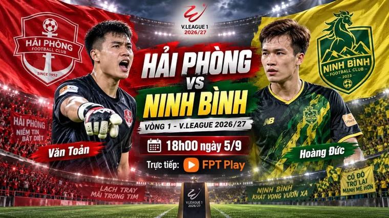 Hải Phòng vs Ninh Bình 18h ngày 5/9: Link xem trực tiếp, nhận định dự đoán
