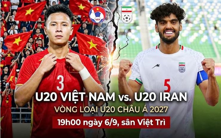 Kênh và link xem trực tiếp U20 Việt Nam vs U20 Iran tối 6/9
