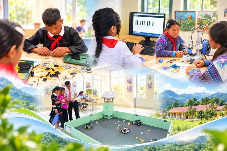 Trao tặng hàng loạt phòng STEM tại các điểm trường khó khăn trong năm học mới