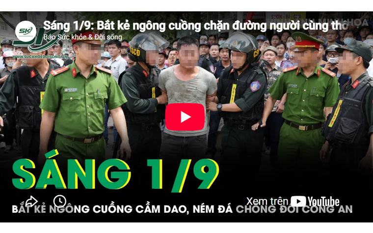 Bắt kẻ ngông cuồng chặn đường người cùng thôn 'xin đểu', cầm dao ném đá chống đối công an