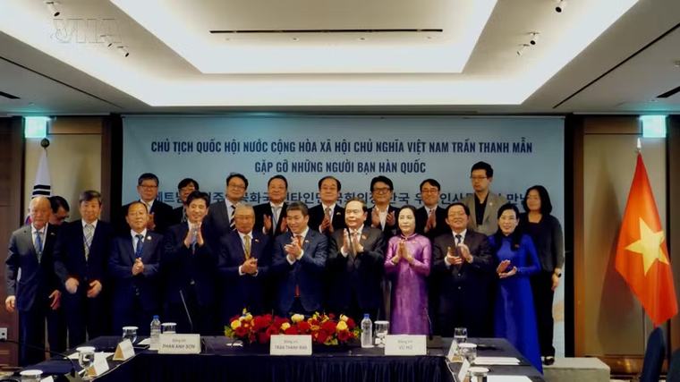 [Video] Chủ tịch Quốc hội Trần Thanh Mẫn gặp gỡ những người bạn Hàn Quốc