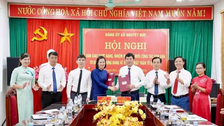 Xã Nguyệt Đức, tỉnh Phú Thọ (địa phận Vĩnh Phúc cũ), tổ chức bàn giao thành công lĩnh vực quan trọng này