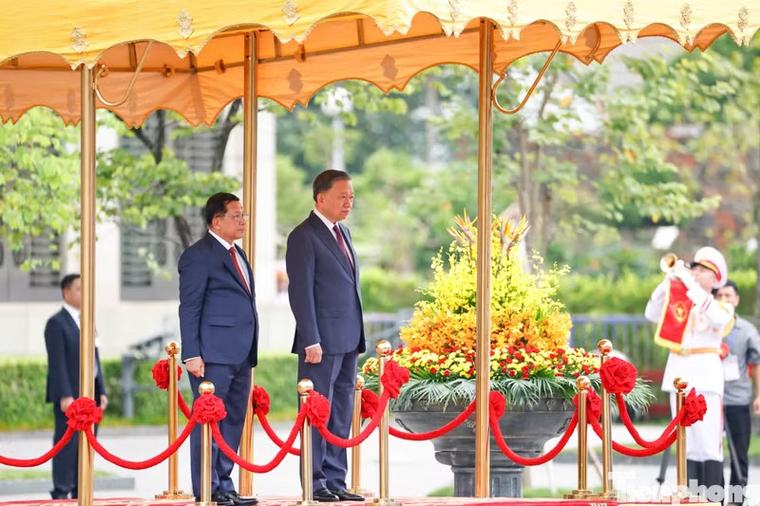 Tổng Bí thư, Chủ tịch nước Tô Lâm chủ trì lễ đón Tổng thống Myanmar